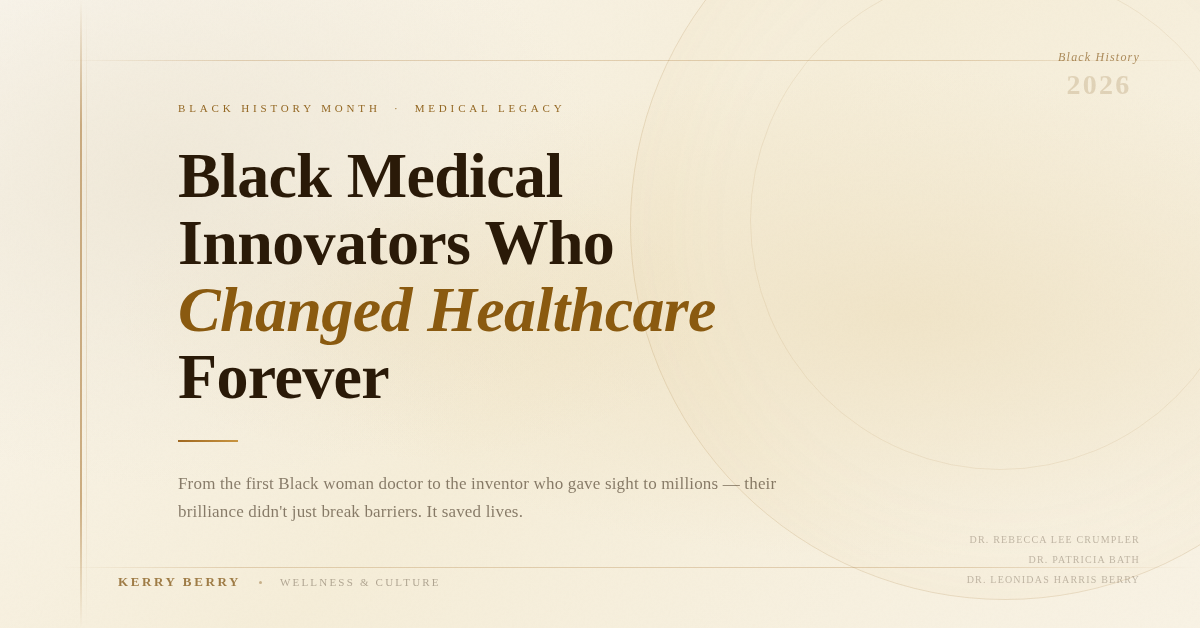 Black Medical Innovators Who Changed Healthcare Forever