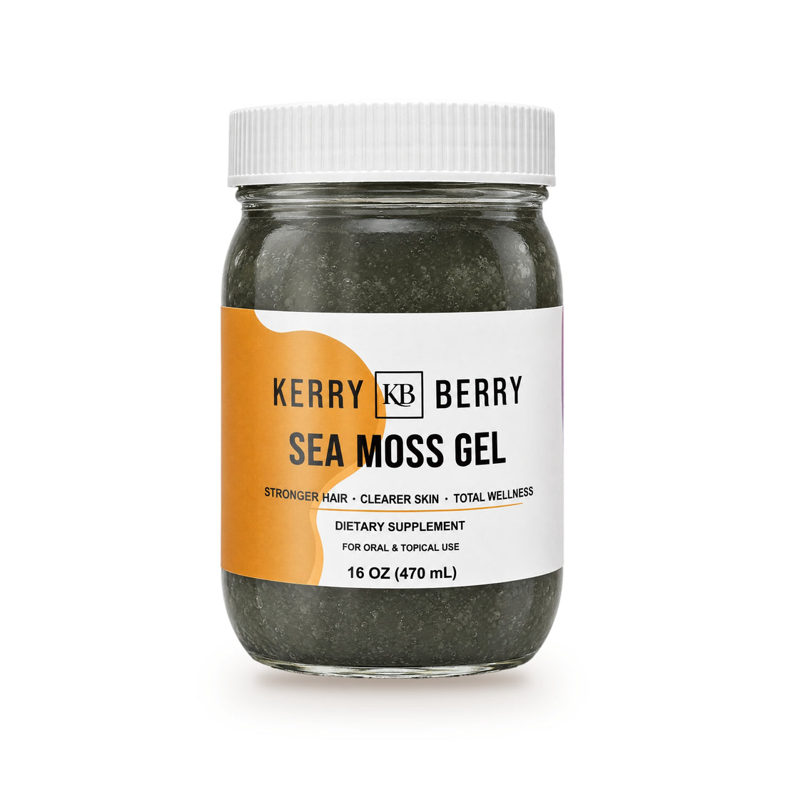 Kerry Berry Green Sea Moss Gel 16 oz jar on a white background